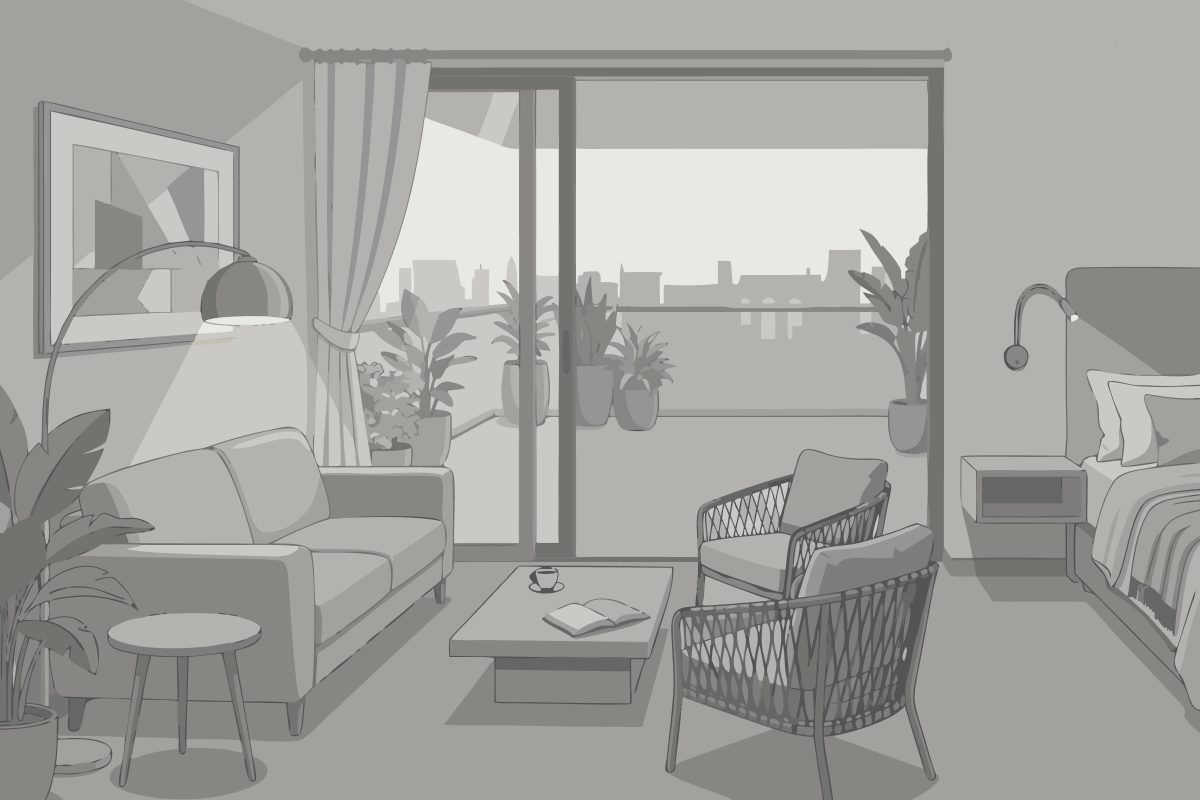 Doppel-/Zweibettzimmer mit Gemeinschaftsbad